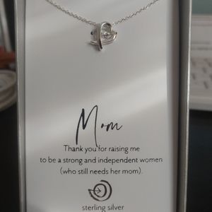 Sterling Silver 16" w/ heart pendant for MOM